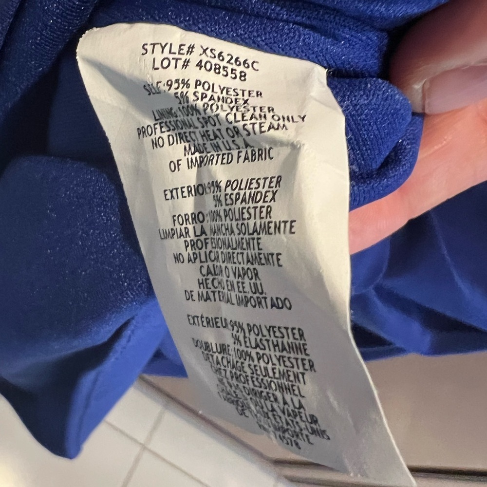 Cache Dress Royal Blue w/Black Shoulder Accents - 14 - Picture 8 of 14